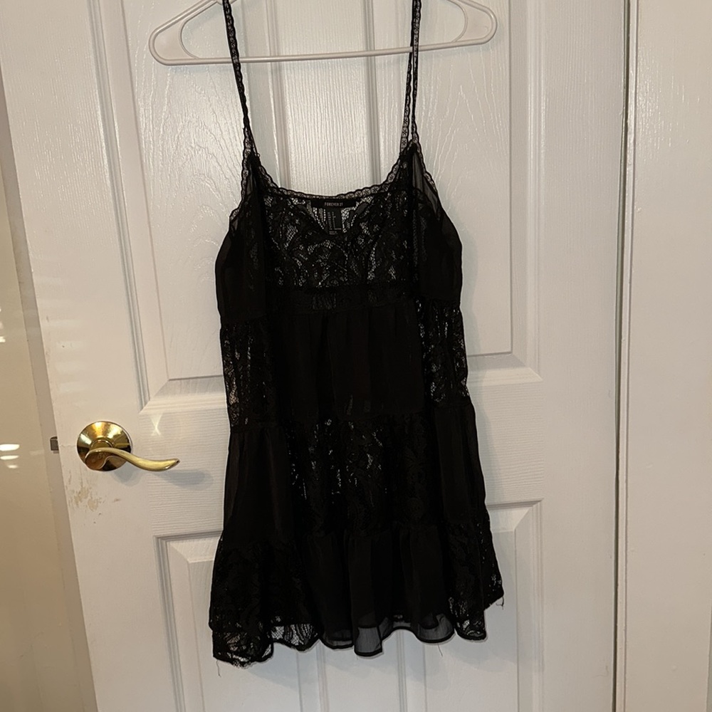 Forever 21 Black Lace Babydoll Cami